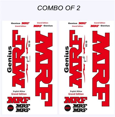 MRF VK MRF Sticker full size (pack of 2) Bat Sticker - Buy MRF VK MRF ...