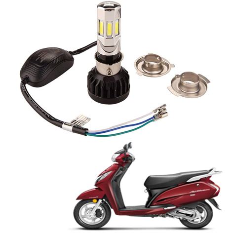RWT H4 35W Brighter 3D 6 LED Headlight Bulb for Honda Activa 125 (White ...