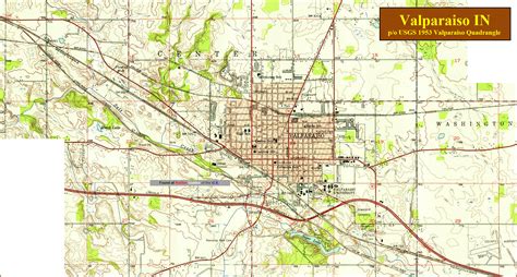 Map Of Valparaiso Indiana Area Brown Route | Valparaiso, IN Official
