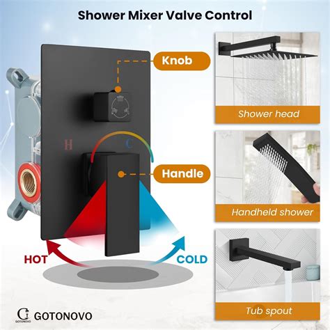 gotonovo Shower System with Tub Spout Wall Mounted India | Ubuy