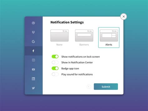 Image result for Notification Settings Interface