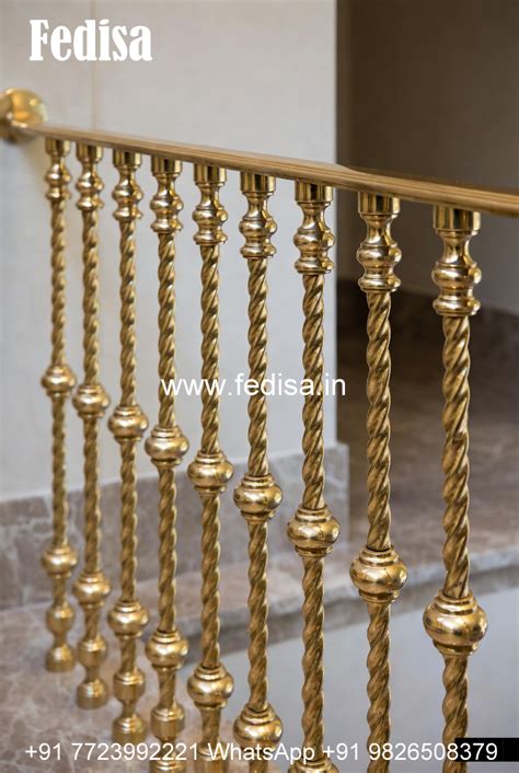 Brass Railing Design For High-end Interiors Terrace Design Ladder - Fedisa