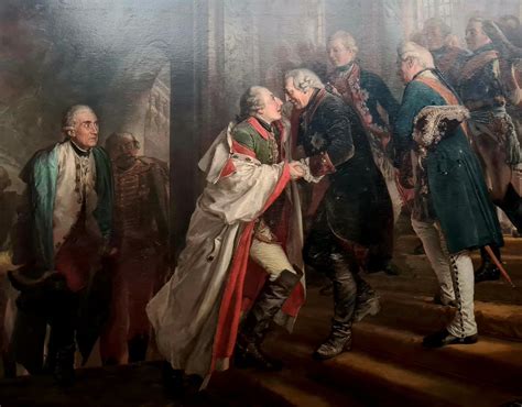 Emperor Joseph II meets Frederick the Great in Neiße 1769 by Adolph ...
