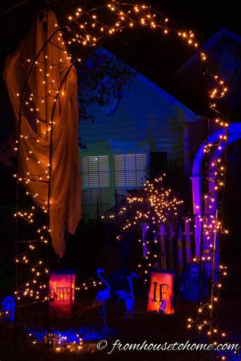 halloween orange outdoor lights
