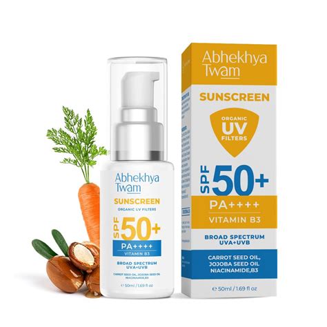 Abhekhya Twam Detan Sunscreen SPF 50 + | 50ml | Organic UV Filters Free ...