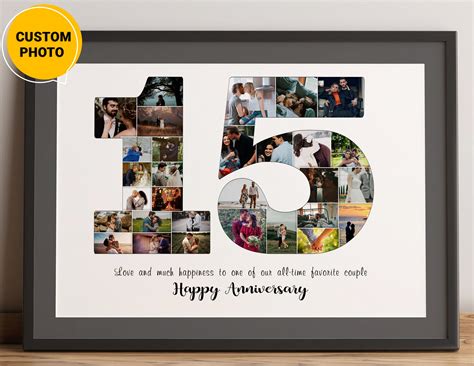 15th wedding anniversary 15th anniversary gift for him 15 anniversary ...