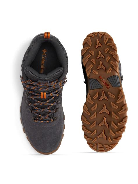 Columbia Men Grey Omni-Tech Newton Ridge Plus II Mid Shoes (Waterproof ...