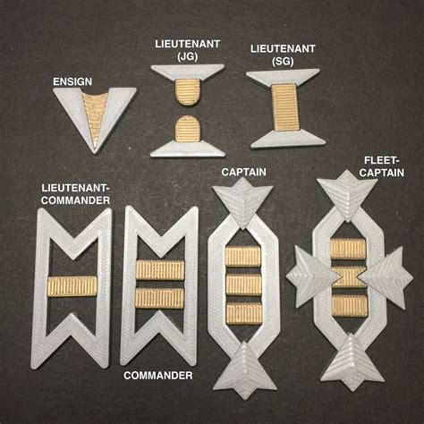 Star Trek TWoK era Line Rank Insignia 3D model 3D printable | CGTrader