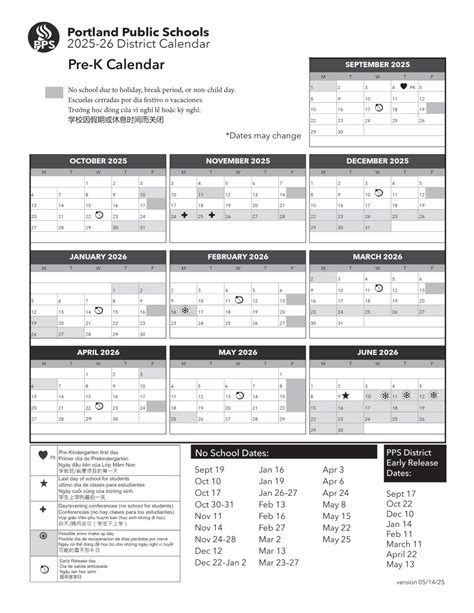 Portland Public OR Schools 25-26 calendar 25-26 Revised [pdf] - EduCounty