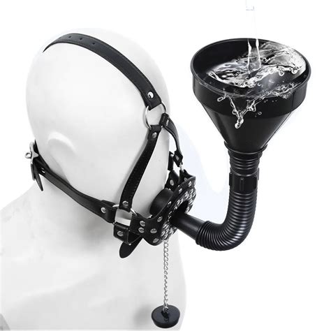 Funnel-Oral-Enema-Drool-Plug-Gag-BDSM-Toilet-Funnel-Open-Mouth-Gag-Mask ...