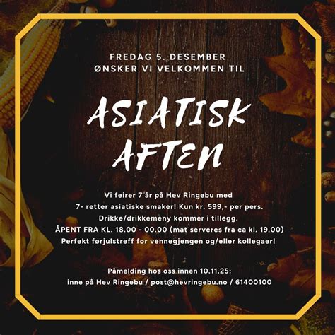 7 års feiring med 7 retter asiatiske smaker