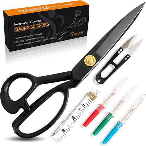 Professional 9 Inch Sewing Scissors for Fabric Cutting - Ultra Sharp ...