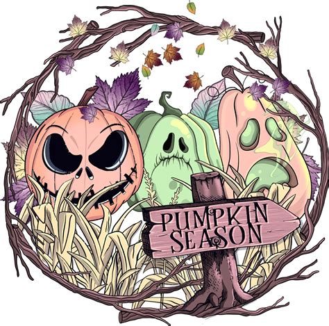 Nightmare Before Christmas Pumpkin Patch Drawing