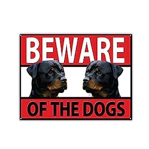 ISEE 360® Beware of Dogs Guard Dogs Warning Home Wall Sign Safety Vinyl ...