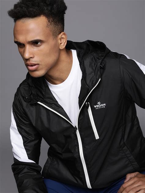 WROGN ACTIVE Men Black Solid Sporty Jacket - Price History