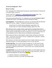 Access Assignment 的图像结果