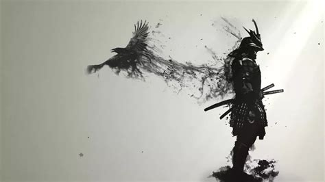 Видео обои Samurai Crow (Минимализм) | 1920x1080 FullHD