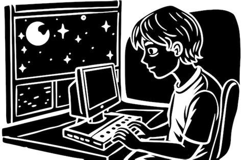 Computer Boy Drawing 的图像结果