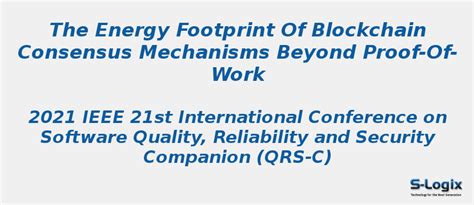 The Energy Footprint of Blockchain Consensus Mechanisms POW | S-Logix