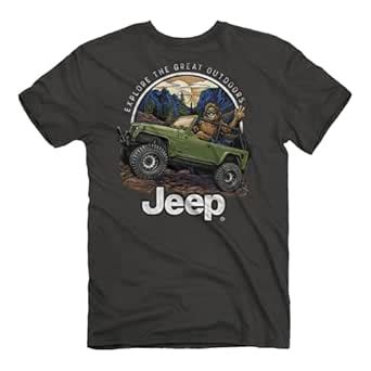 Buy Jeep Sasquatch Men's Short Sleeve T-Shirt, Gray | Sasquatch ...