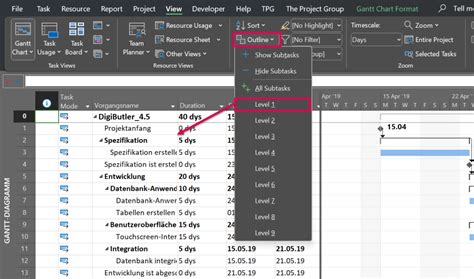 Image result for MS Project Layout
