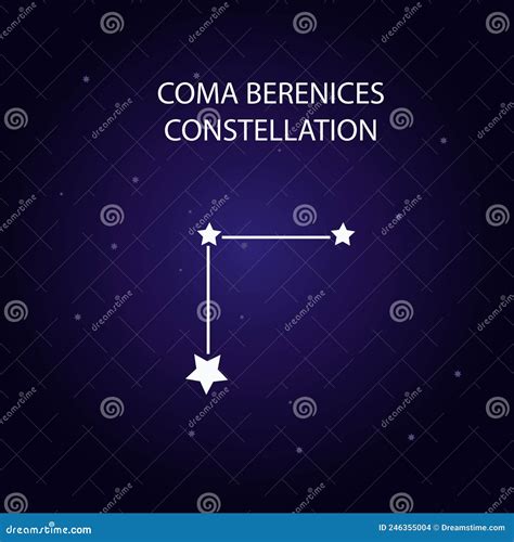 Coma Berenices Star Constellation, Berenice Hair Royalty-Free Stock ...
