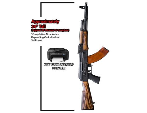 Buy DIY Life Size AK47 Rifle Cut Out digital Download Online in India ...
