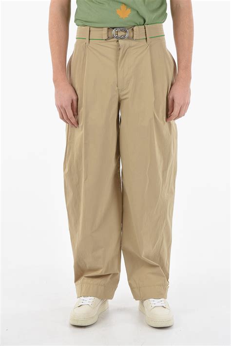 Bottega Veneta Single-pleated Stretch Nylon Pants with Belt men ...