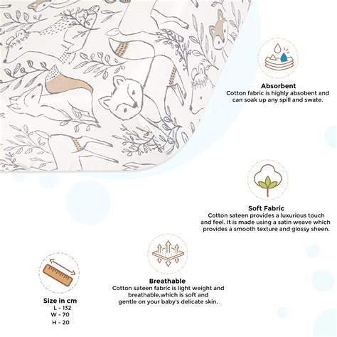 Crane Baby Crib Sheet - Ezra Woodland – Abracadabra