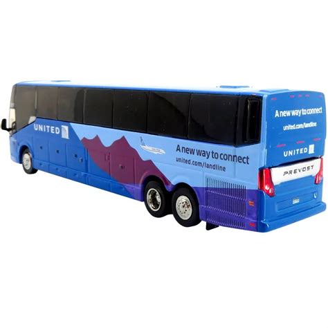 Iconic Replicas Prevost H3-45 Coach Bus United Airlines Blue with India ...