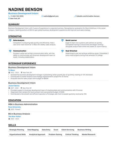 Business Development Resume Examples 的图像结果