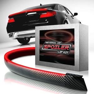 Auto MT Led Trunk Lip Spoiler Black Carbon Fiber LED Exterior Rear Tail ...