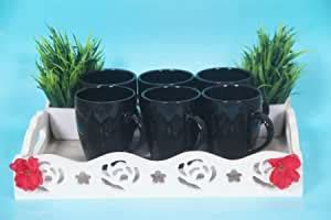 Buy Mauzity Stoneware Glossy Designer Tea Cups | Coffee Mugs ...