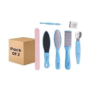 Dr Foot Pedicure Tools for Feet - 8 in 1 Pedicure Kit | Foot Scrubber ...
