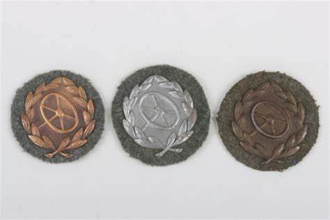 ratisbon's | 3 x Kraftfahrbewährungszeichen in Gold, Silber, Bronze ...