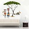 Decals Design 'Artistic Tribal Ladies with Animals Nature' Wall Sticker ...