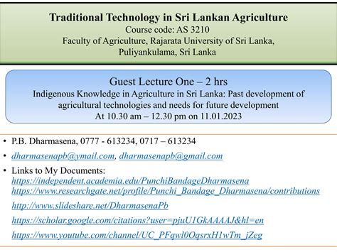 Indigenous Knowledge in Agriculture in Sri Lanka | PDF