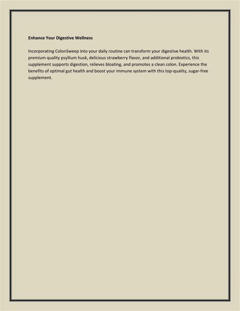 PPT - ColonSweep Psyllium Husk Powder: Digestive Ease and Immune Support PowerPoint Presentation ...