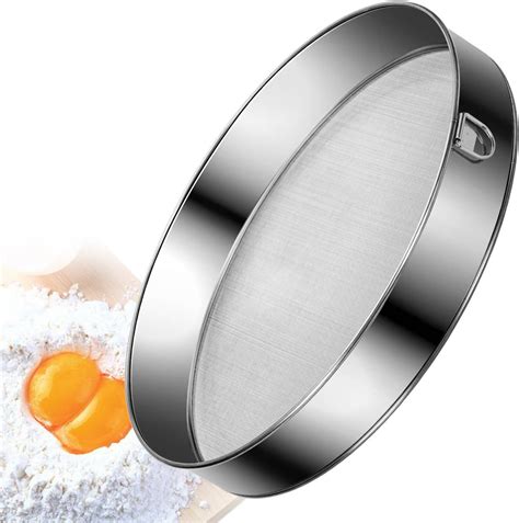 Amazon.com: Flour Sifter Stainless Steel Fine Mesh Strainers 11.8 Inch ...