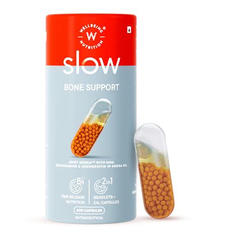 Wellbeing Nutrition Slow Bone Support Capsule for Men and Women | Bone ...