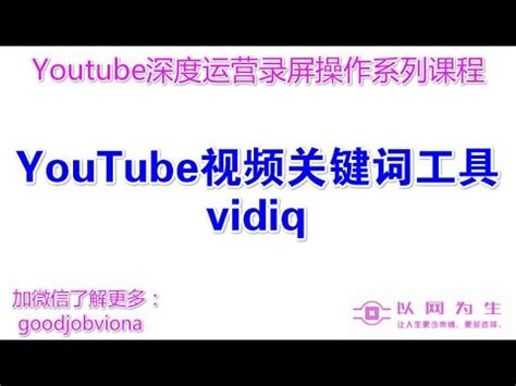 Youtube 视频关键词工具 vidiq（有片头） - YouTube