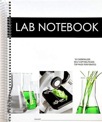 Lab Notebook 50 Carbonless Pages Spiral Bound (Top Page Perforated ...