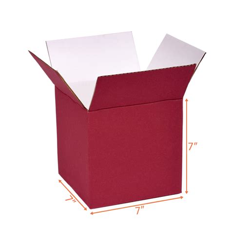 7X7X7 Red Packing Box | Hard Cardboard Boxes