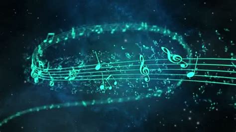 Animated background with musical notes, Music notes flowing, flying ...