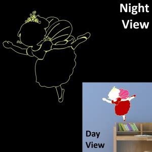 CHIPAKK cm Ballerina Fairy Wall Decal (Glow In The Dark) Self Adhesive ...