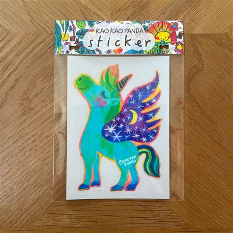 STICKER ブルーユニコーン | KAO KAO PANDA STUDIO NET SHOP