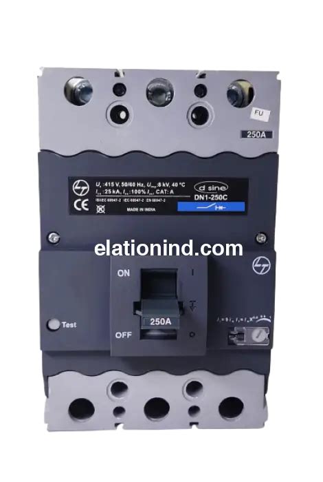 L&T CM90642OOLO 125A 4Pole 25kA MCCB TM Release Type: DN1-250C 415V ...
