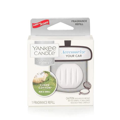 Yankee Candle Charming Scents Fragrance Clean Cotton Car Air Freshener ...