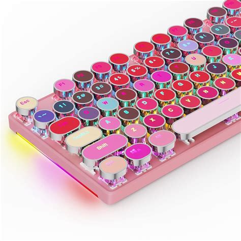 Amazon.in: Buy HUO JI Typewriter Mechanical Gaming Keyboard with RGB ...