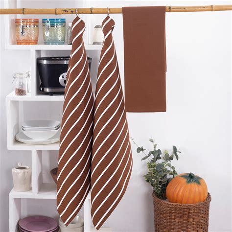 Buy MASPAR Set of 3 Cotton Kitchen Towels - Brown from Maspar at just ...